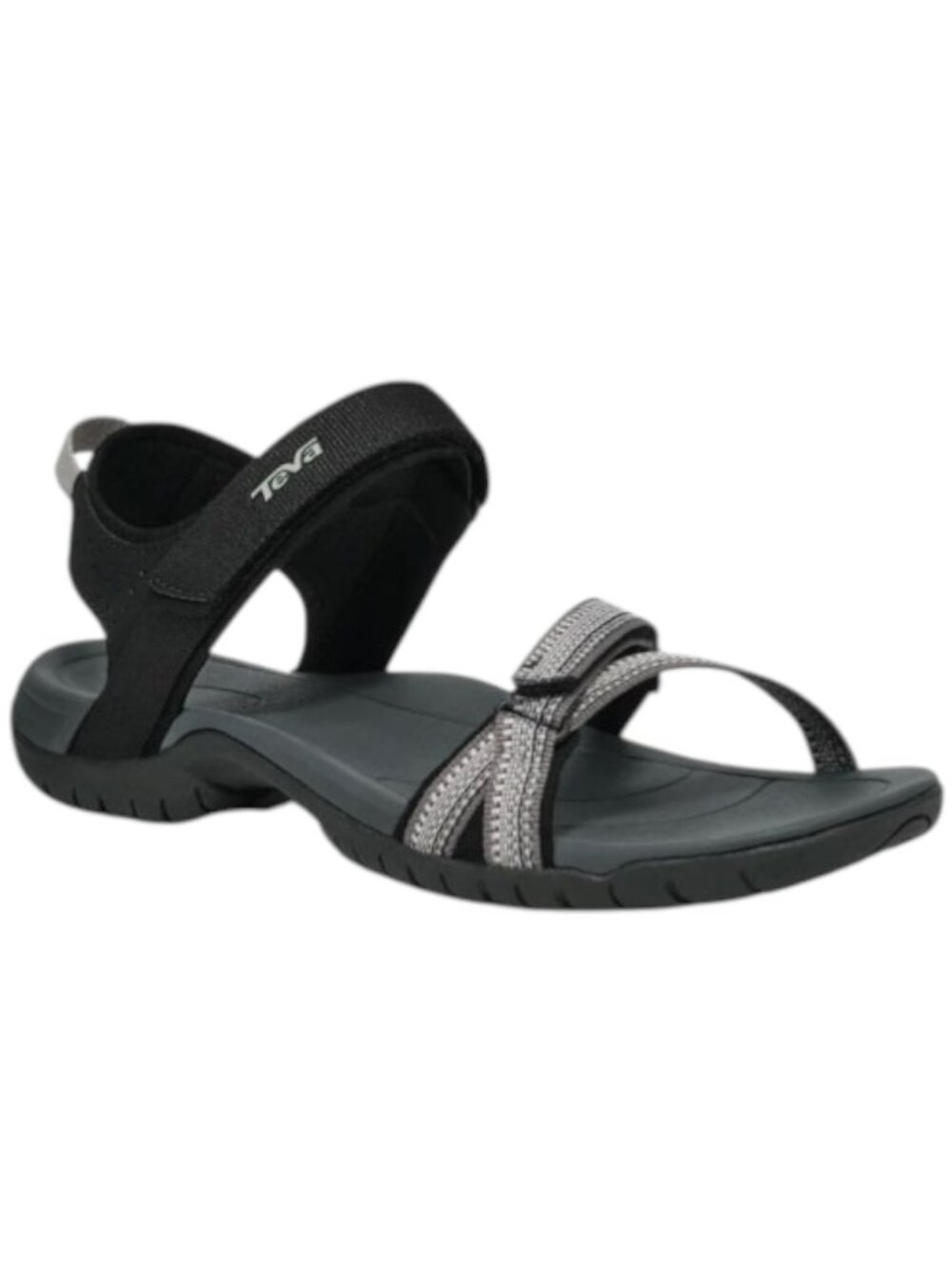 Teva Verra Strappy Sandals 1006283 Black Outdoor Sporty Hook Loop Women's 9.5